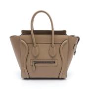 Pre-owned Leather handbags Celine Vintage , Beige , Dames