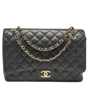 Pre-owned Leather chanel-bags Chanel Vintage , Black , Dames