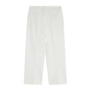 Milano Geplooide Rechte Pijp Broek Liviana Conti , White , Dames