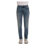 Slim Fit Stretch Denim Jeans Jacob Cohën , Blue , Heren