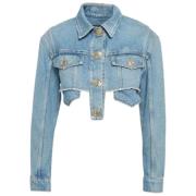 Pre-owned Denim outerwear Balmain Pre-owned , Blue , Dames