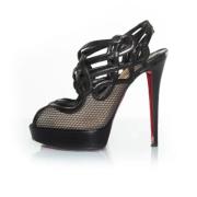 Pre-owned Leather heels Christian Louboutin Pre-owned , Black , Dames