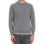 Grijze Sweaters met Italiaans Garen Eleventy , Gray , Heren