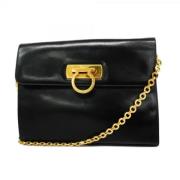 Pre-owned Leather shoulder-bags Salvatore Ferragamo Pre-owned , Black ...