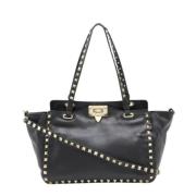 Pre-owned Leather shoulder-bags Valentino Vintage , Black , Dames