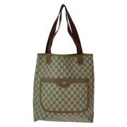 Pre-owned Canvas gucci-bags Gucci Vintage , Beige , Dames