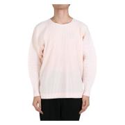 Casual Katoenen T-shirt Issey Miyake , Pink , Heren