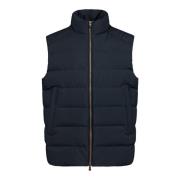 Gewatteerd technisch stof puffer vest People of Shibuya , Blue , Heren