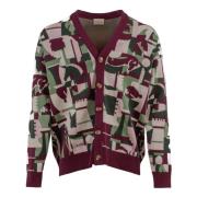 Gedrukte knoopsluiting cardigan Drole de Monsieur , Multicolor , Heren