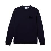 Iconische Katoenen Sweatshirt - Blauw Lacoste , Blue , Heren