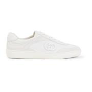 Witte Leren Sneakers voor Mannen Gucci , White , Heren