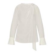 Zijden top Victoria Beckham , Beige , Dames