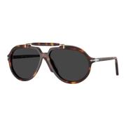 Stijlvolle zonnebril in bruin schildpadpatroon Persol , Brown , Unisex