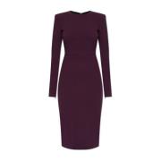 Jurk met schoudervullingen Victoria Beckham , Purple , Dames