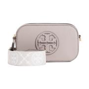 Nude Leren Schoudertas Tory Burch , Beige , Dames