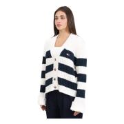 Sportieve Geribbelde Vest Wit Blauw Tommy Jeans , Multicolor , Dames