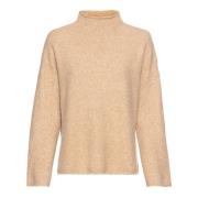 Wollen Turtleneck Trui Camel Active , Beige , Dames