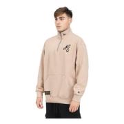 Beige Lifestyle Half-Zip Sweater New Era , Beige , Heren