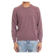 Zuivere Kasjmier Crewneck Sweater Brunello Cucinelli , Purple , Heren