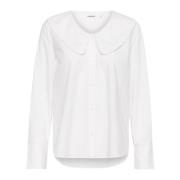 Witte Whisper Lange Mouw Blouse Soaked in Luxury , White , Dames