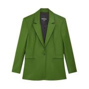 Flanellen Eenknoopsjasje Art. 8S0494A106 Patrizia Pepe , Green , Dames