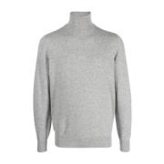 Blauwe Cashmere Coltrui Sweater Brunello Cucinelli , Gray , Heren