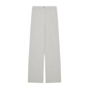 Flanellen Plooi Broek Patrizia Pepe , White , Dames