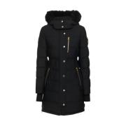 Zwarte Gouden Shearling Parka voor Dames Moose Knuckles , Black , Dame...