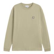 Vossenkop lange mouwen T-shirt Maison Kitsuné , Beige , Heren