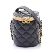 Pre-owned Leather shoulder-bags Chanel Vintage , Black , Dames