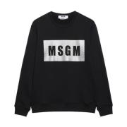 Casual Sweatshirt 99C Msgm , Black , Dames