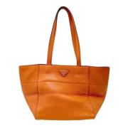 Pre-owned Leather handbags Prada Vintage , Orange , Dames