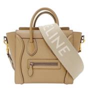 Pre-owned Leather celine-bags Celine Vintage , Beige , Dames