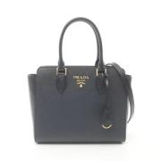 Pre-owned Leather handbags Prada Vintage , Blue , Dames