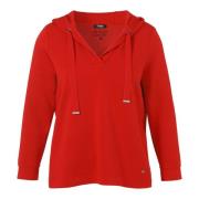 Hoodie Lange Mouw Frapp , Red , Dames