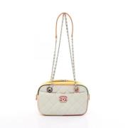 Pre-owned Leather chanel-bags Chanel Vintage , White , Dames