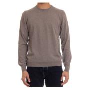 Dove Grey Sweater met elastische banden Barba , Gray , Heren