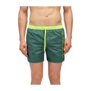 Heren Zijlogo Boxer Zwembroek Sundek , Green , Heren