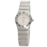 Pre-owned Stainless Steel watches Omega Vintage , White , Dames