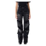 Zwart Vervaagde Multi Panel Jeans Y/Project , Black , Dames