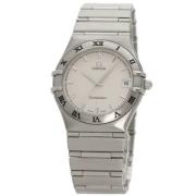 Pre-owned Stainless Steel watches Omega Vintage , White , Heren