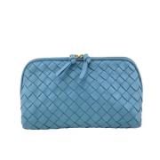 Pre-owned Leather wallets Bottega Veneta Vintage , Blue , Dames