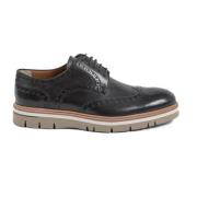 Zwarte Leren Brogue Oxford Schoenen Dee Ocleppo , Brown , Heren