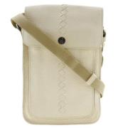 Pre-owned Leather shoulder-bags Bottega Veneta Vintage , White , Dames