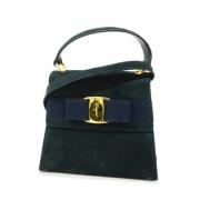 Pre-owned Suede handbags Salvatore Ferragamo Pre-owned , Black , Dames