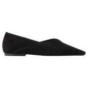 Leather flats TotêMe , Black , Dames