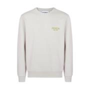 Beige crewneck sweatshirt met geborduurd logo Iceberg , Beige , Heren