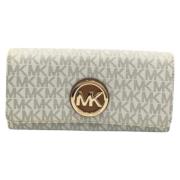 Pre-owned Leather wallets Michael Kors Pre-owned , White , Dames