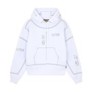 Witte Katoenen Hoodie Herfst/Winter 2024 Iuter , White , Heren