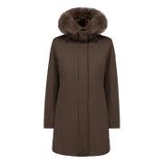 Technische parka met afneembare bontcapuchon People of Shibuya , Brown...